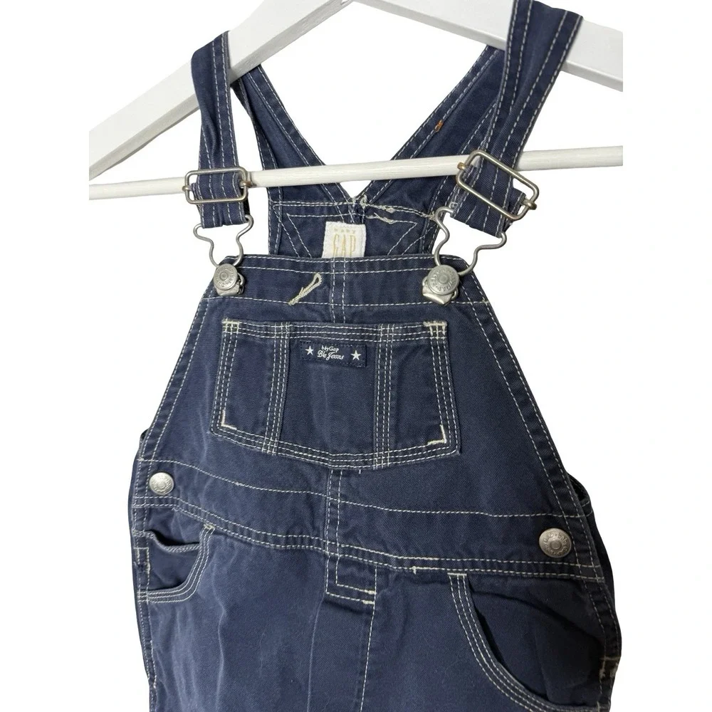 Vintage baby gap 18-24 months blue‎ overalls y2k